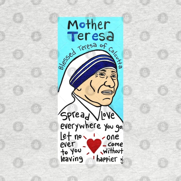 Mother Teresa religious folk art by krusefolkart